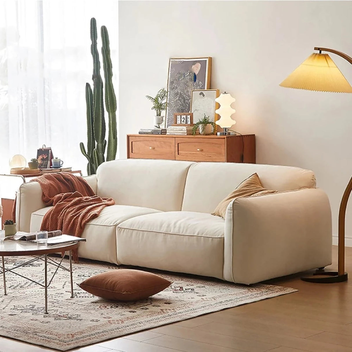 Cushara 3 Seater Sofa in Beige colour