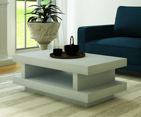 Incometra Solid Wood White Coffee Table