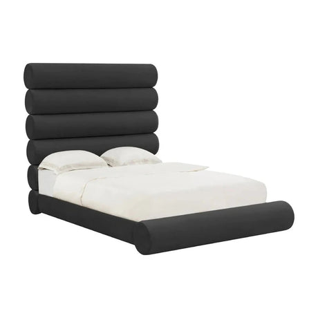 Aspen Upholstered Bed in Black Colour With Box Storage