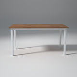 Flay Mango Wood Dining Table (6 Seater) In Natural White