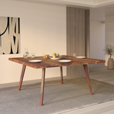 Resonance dining table In Reddish walnut color with 6 Seating