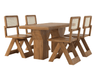 Felvian Solid Wood Dining Table Set