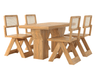 Felvian Solid Wood Dining Table Set