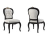 Nyxor Luxury Upholstered Dining Chairs - Black Finish