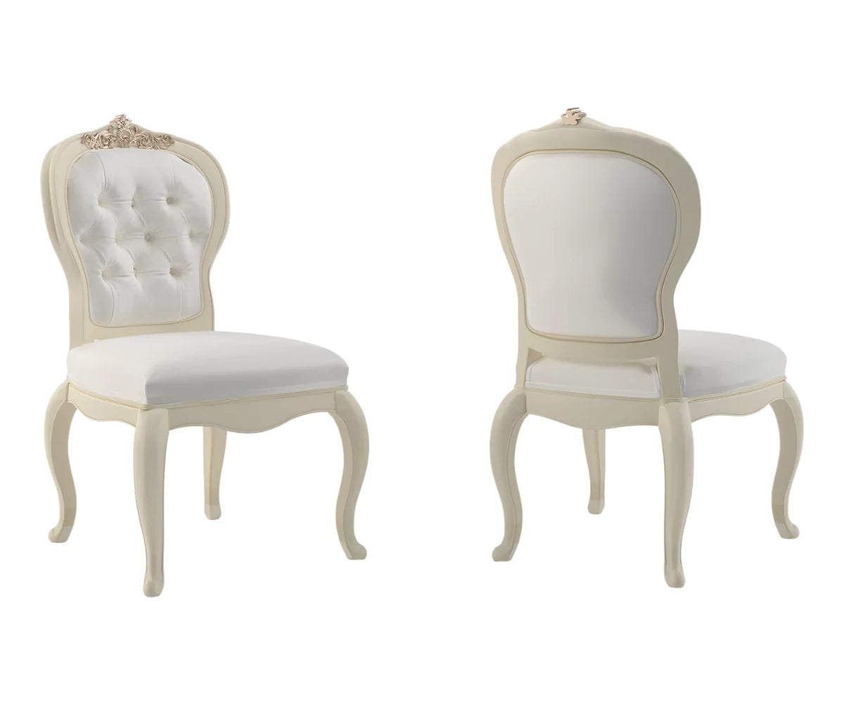 Nyxor Luxury Upholstered Dining Chairs - Beige Finish