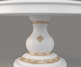 Nyxor Luxury Solid Wood Round Dining Table, Close View.