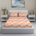 Wakeup INDIA StyleNest Geometric Premium Cotton King Size Bedsheet with two pillow cover