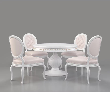 Ryvox Luxury Solid Wood Round Dining Set