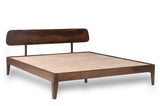 Fabica Low Sheesham Wood Bed In Light Rosewood Without Box Storage
