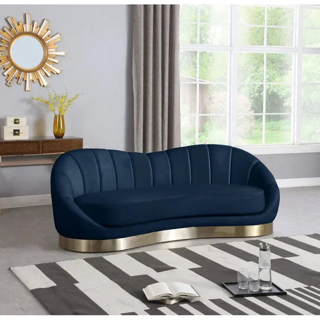 Garde 3 Seater Sofa in blue colour