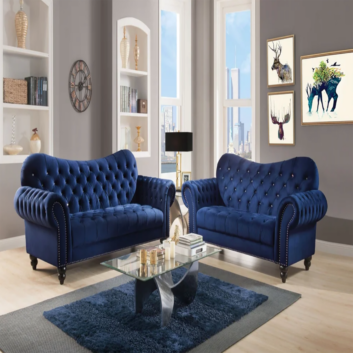 Sessel 3 Seater Sofa in blue colour