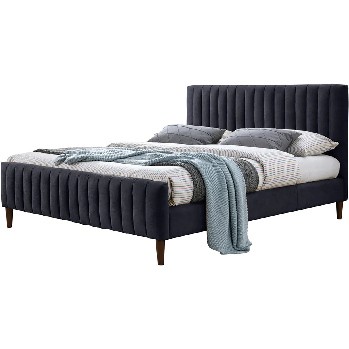 Sleigh King size Upholstered Bed Colour Without Box Storage