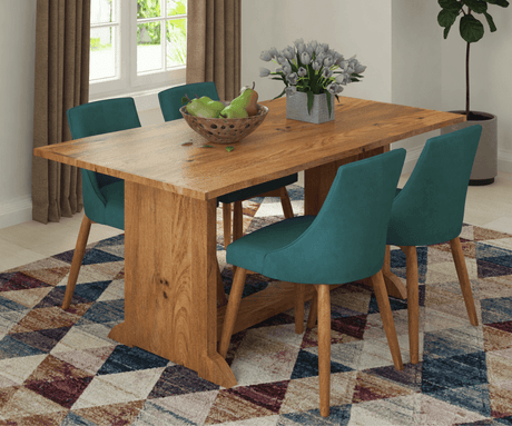 Svelte Solid Wood Dining Table And Chairs Set