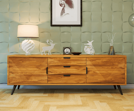 Telecanvas Solid Wood TV Cabinet