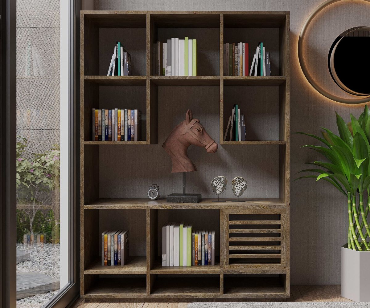 Thistle Solid Wood Open Bookshelf