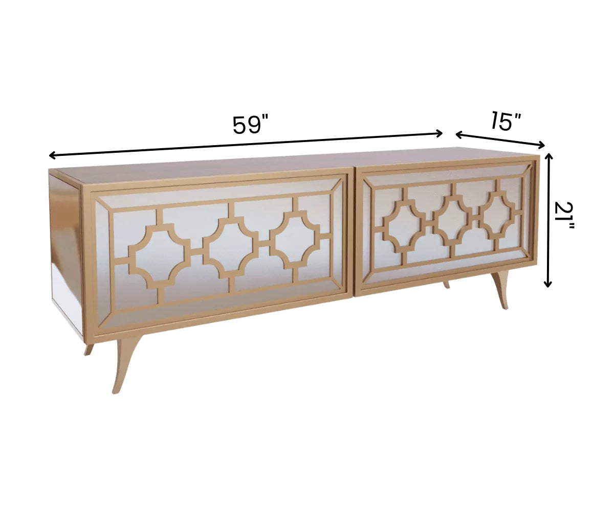 Tower Trends Minimalist TV Unit - 2 Door, Dimension Image.