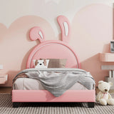 Cove Upholstered Bed in light pink Colour Without Box Storage