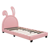 Cove Upholstered Bed in light pink Colour Without Box Storage