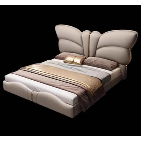 Elysian Upholstered Bed in Beige Colour With Box Storage