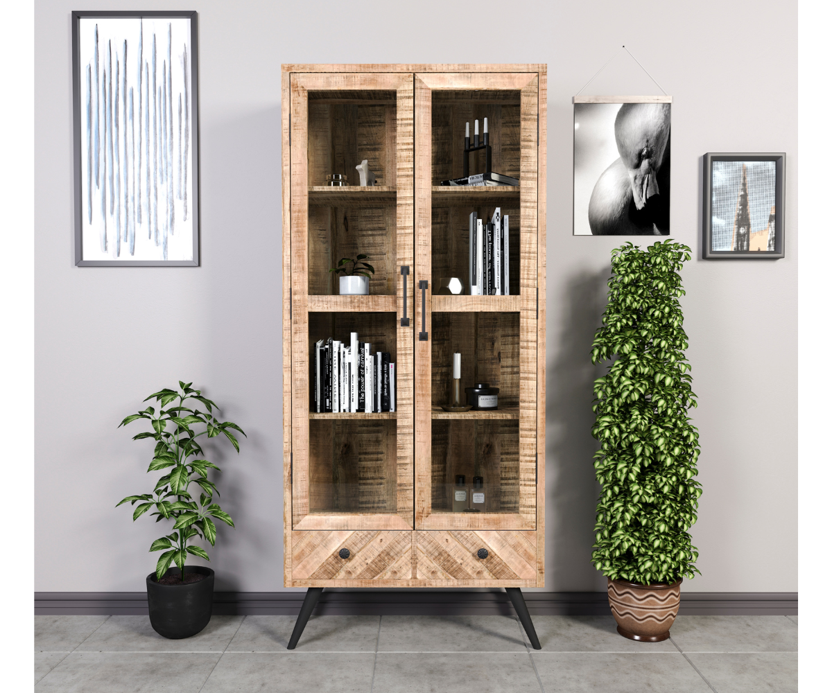 glass door bookshelf