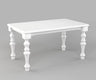 Velostine Wooden Dining Table - 6 Seater, White Finish.