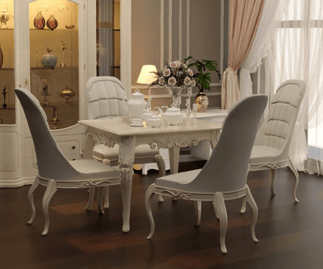 Vexal Solid Wood Luxury Dining Table Set