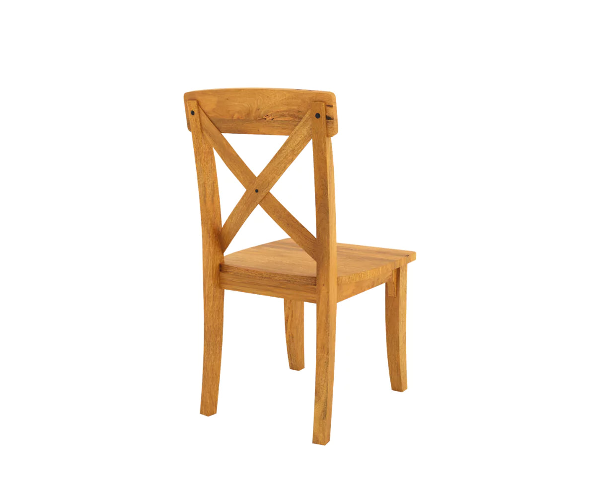 Viston Wooden Dining Chairs Set of 2, Back View.