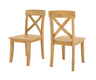 Viston Wooden Dining Chairs Set of 2 - Natural Finish