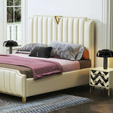 Ctuary Upholstered Bed in beige Colour With Box Storage