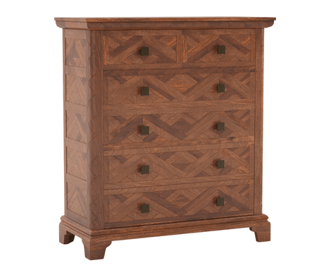 Zyrelle Tall 6-Drawer Chest | Solid Wood Chest of Drawer