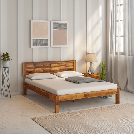 Arcadia Sheesham Wood Bed Without Storage