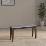 Redzepi Mango Wood Bench In Walnut Finish