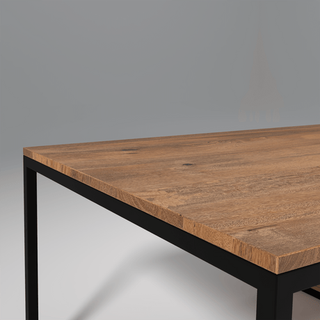 Letty Iron And Mango Wood Coffee Table In Light Honey