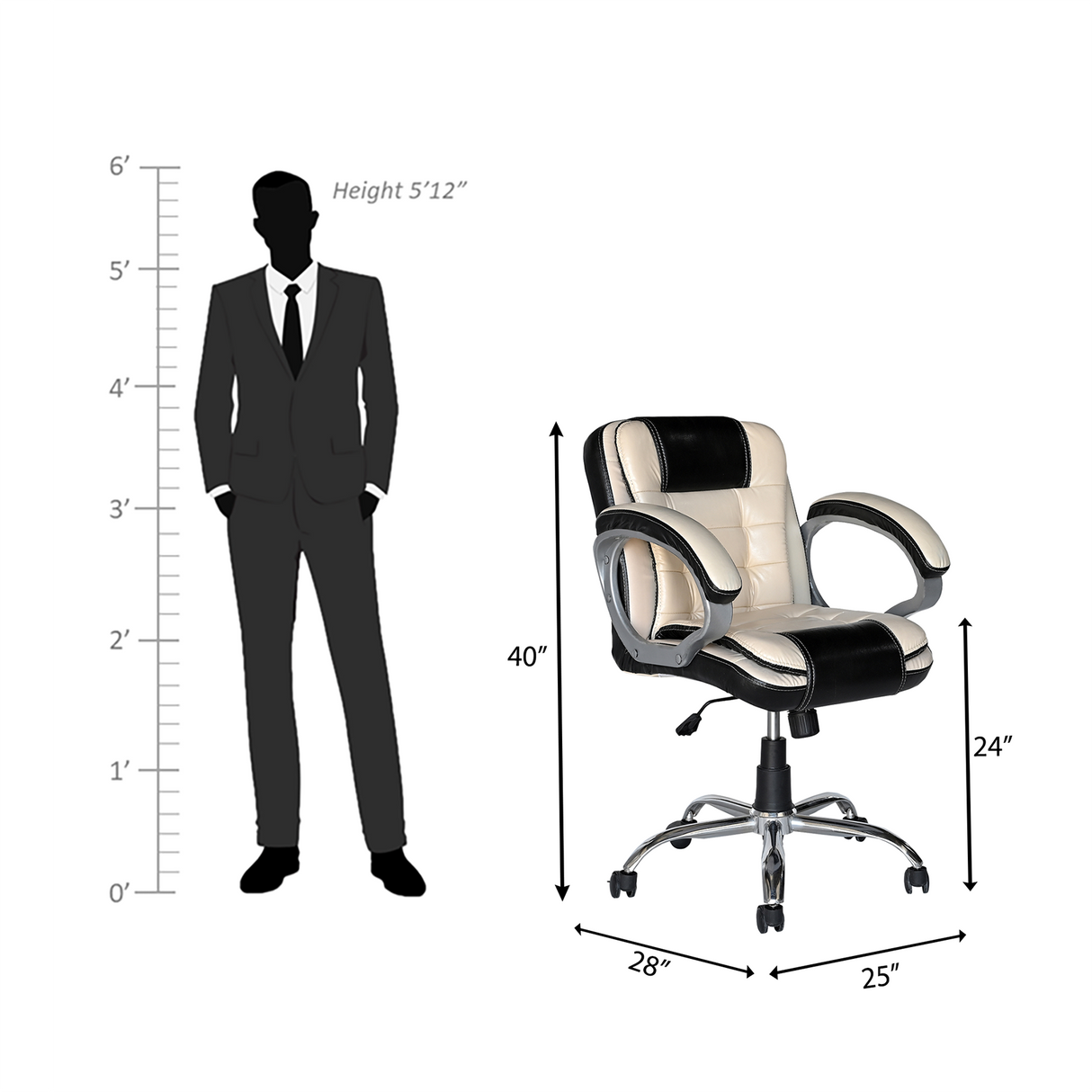 Aero Boss Chair In Beige and Black