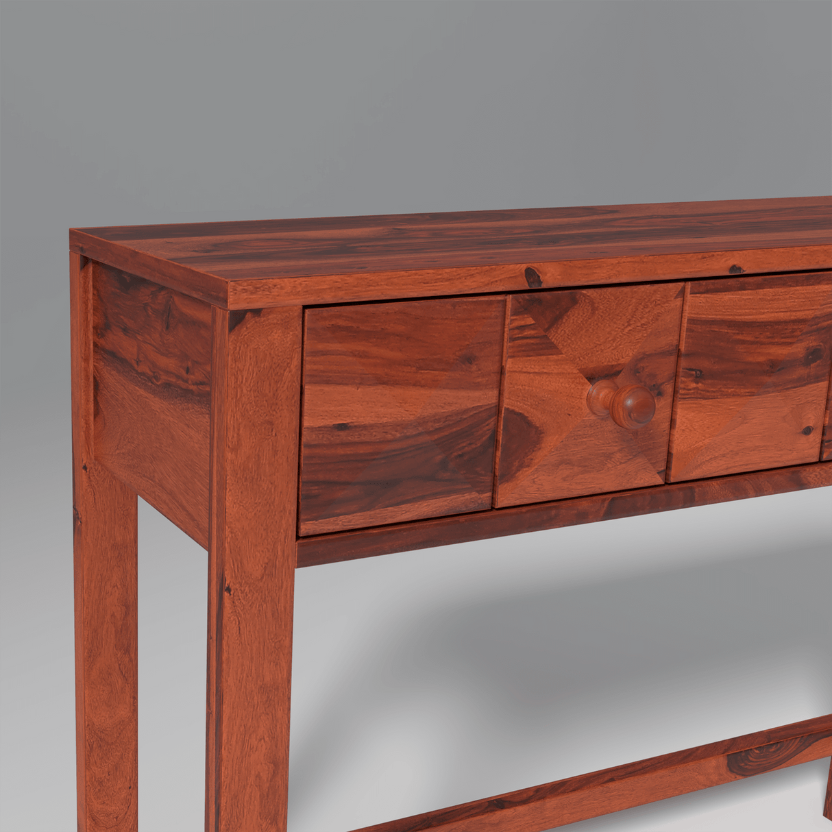 Pluto Sheesham Wood Console Reddish Rosewood