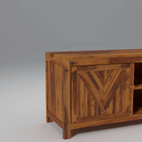 Alpha Sheesham Wood TV Unit In Light Honey