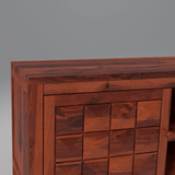 Pluto Sheesham Wood TV Unit In Reddish Rosewood