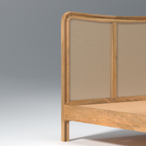 Sootha Mangowood Bed Without Box Storage in Natural Colour