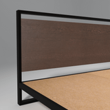 Indo Powder Coated Metal Bed With MDF Wood In Wenge Brew