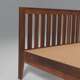 Luxy Low  Sheesham Wood Bed In Light Rosewood Without Box Storage