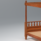 Dreamer Sheesham Wood Bed without Storage in Maharani Color