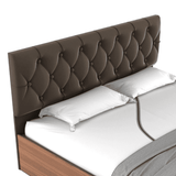 Affluence King size Upholstered Bed in Brown Colour With Box Storage