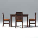 Gagnaire Brown Dining Set 4 Seater In Brown Color