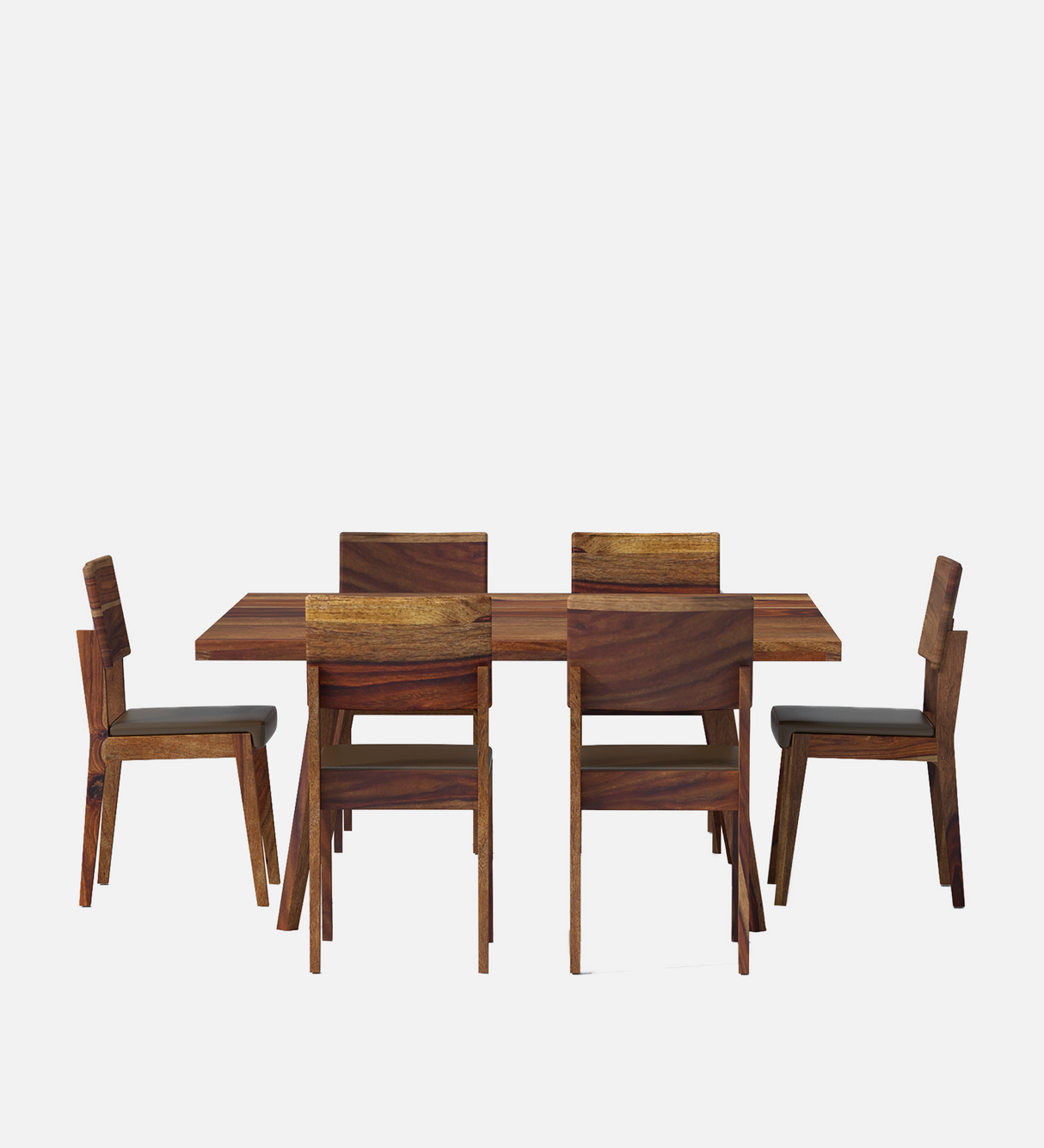 Resonance Sheesham wood Dining Table In Reddish Walnut color with 6 Seating