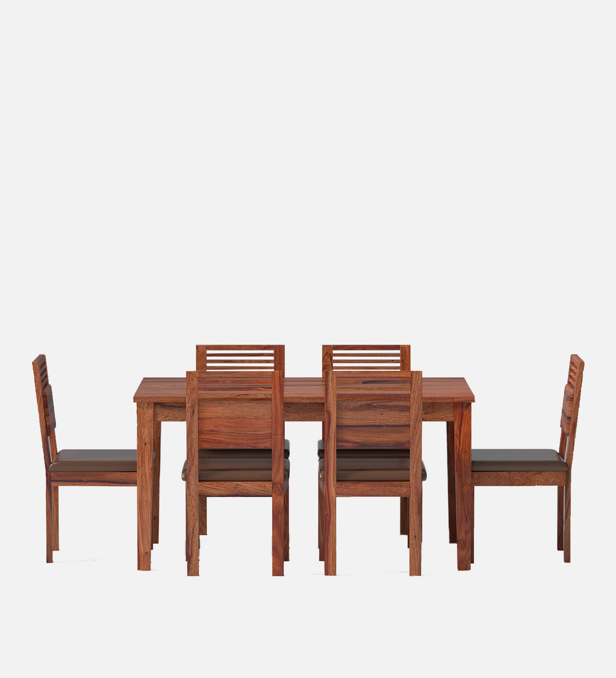 Velour Sheesham wood dining set in Reddish walnut Color with 6 Seating