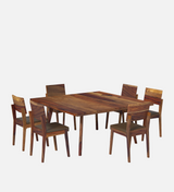 Resonance Sheesham wood Dining Table In Reddish Walnut color with 6 Seating