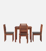 Velour Sheesham wood dining set in Reddish walnut Color with 6 Seating