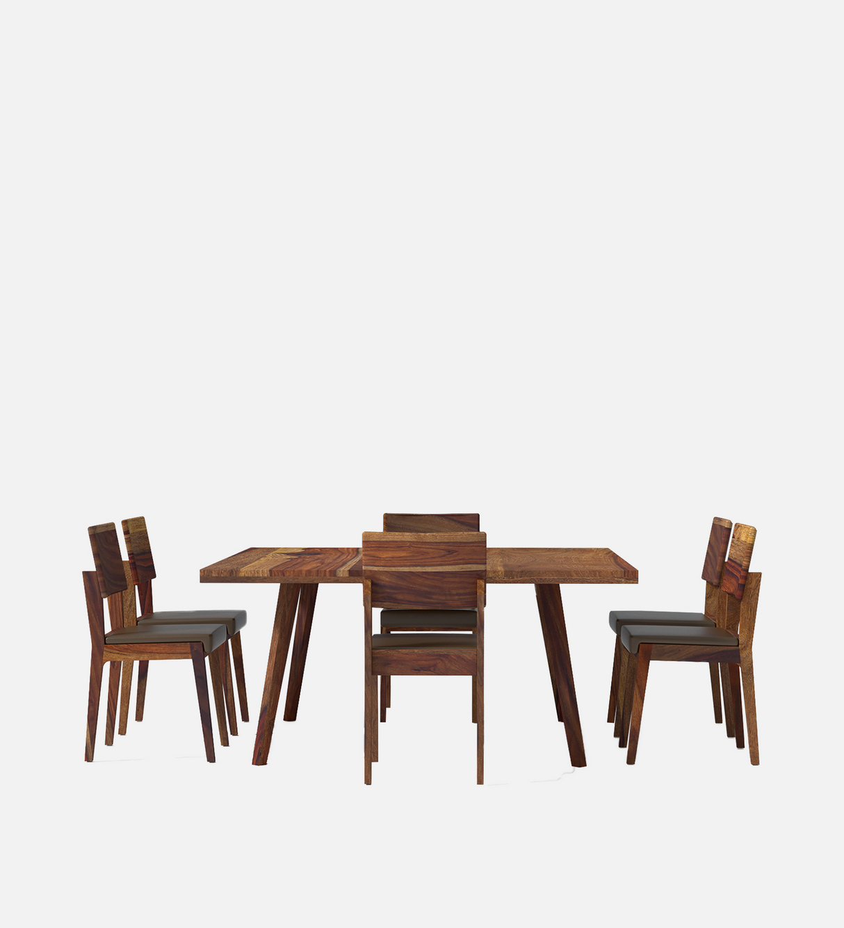 Resonance Sheesham wood Dining Table In Reddish Walnut color with 6 Seating