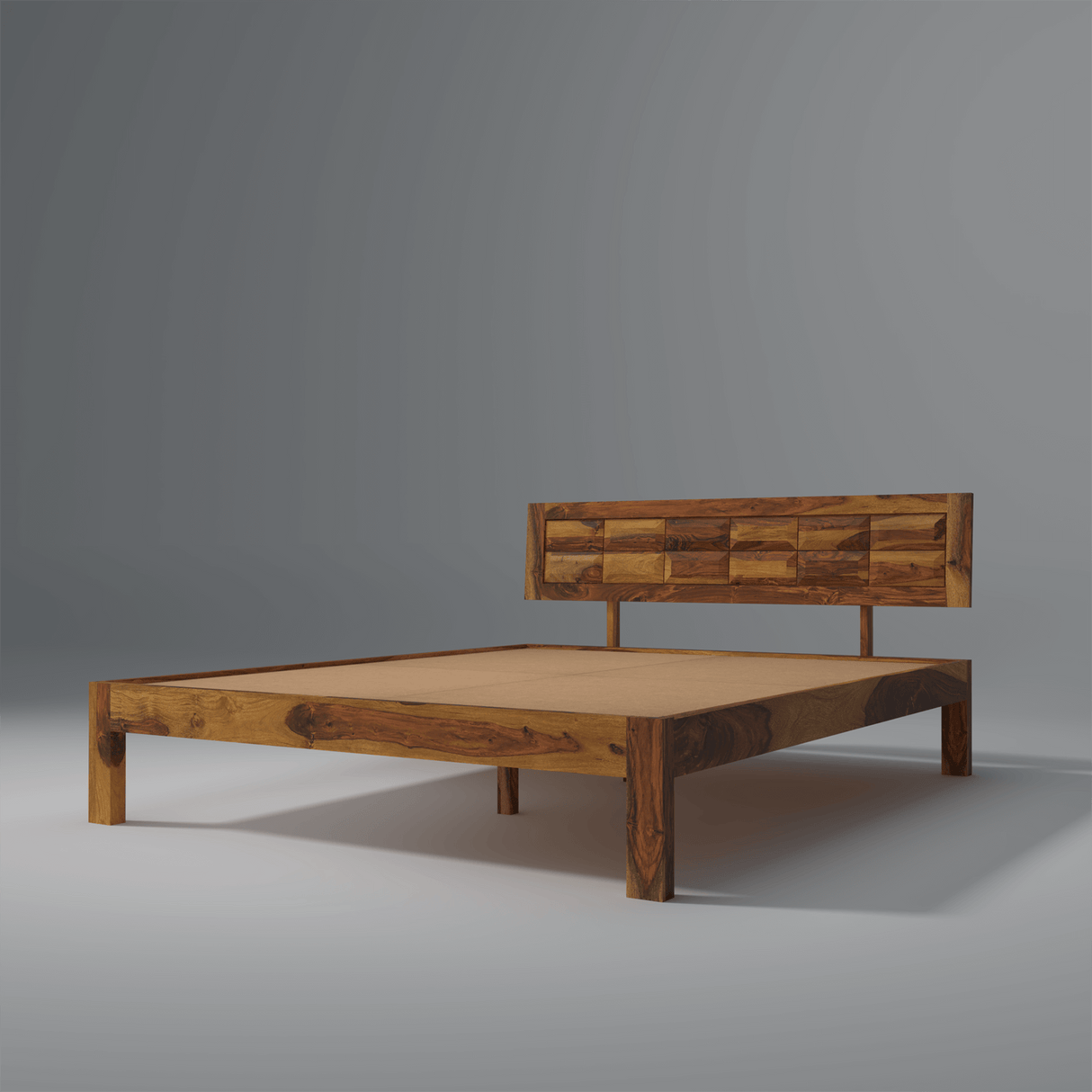 Arcadia Sheesham Wood Bed Without Storage