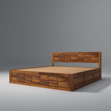 Arcadia Sheesham Wood Bed With Storage